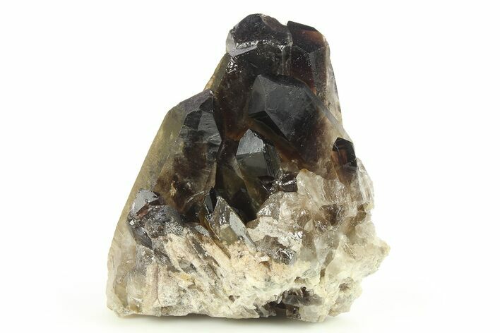 Dark Smoky Quartz Crystal Cluster - Brazil #273001